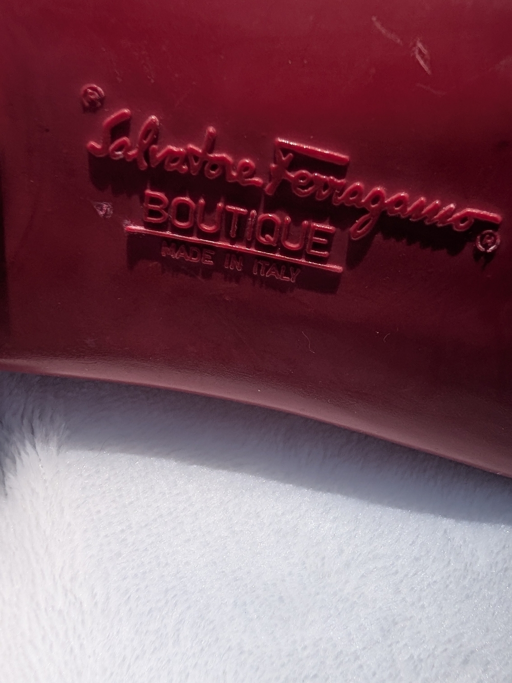 Salvatore Ferragamo Red Bow-Accent Women's Flats Made In Italy Sz 9 - Picture 9 of 16
